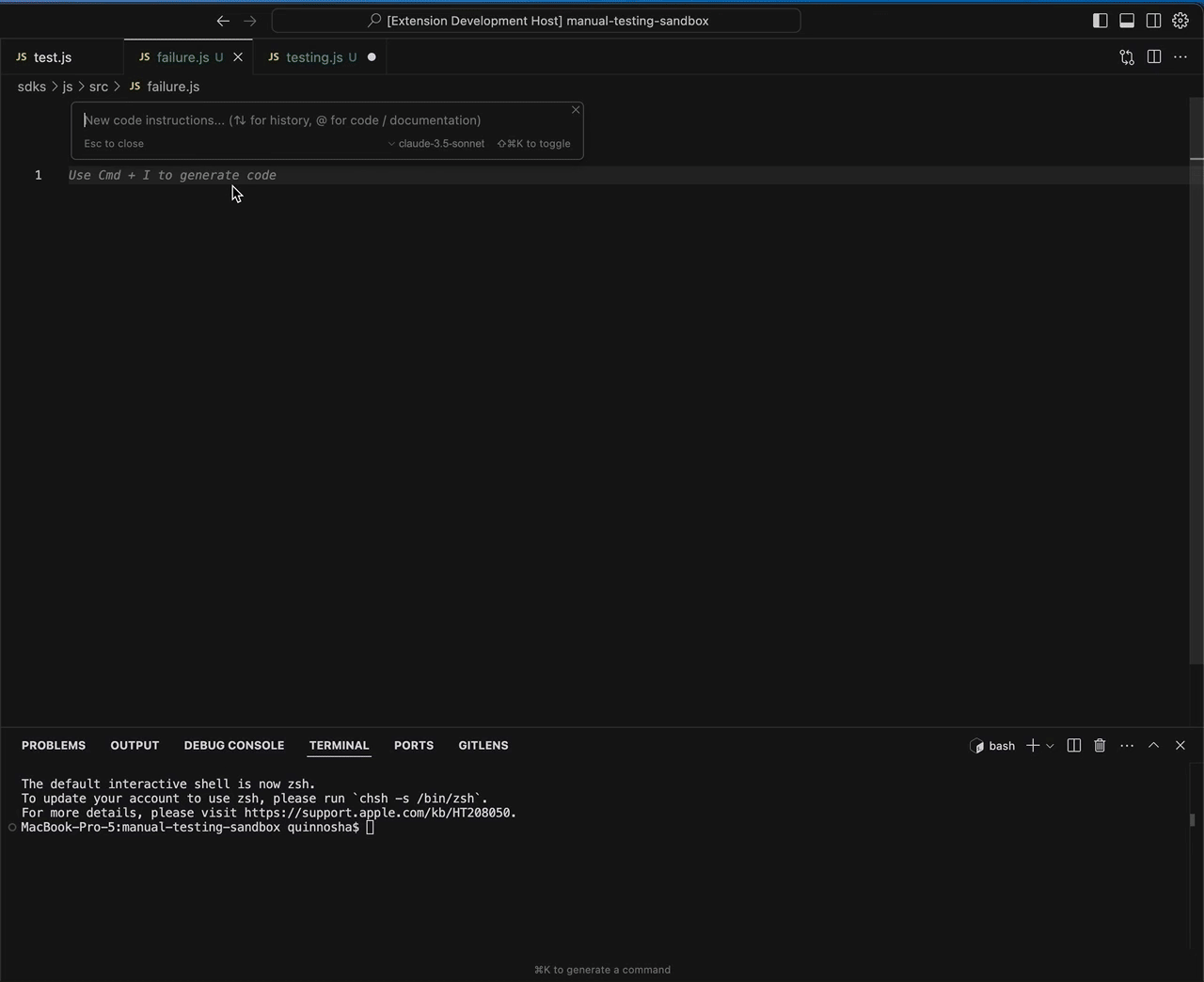 DebuggAI code editor with syntax highlighting